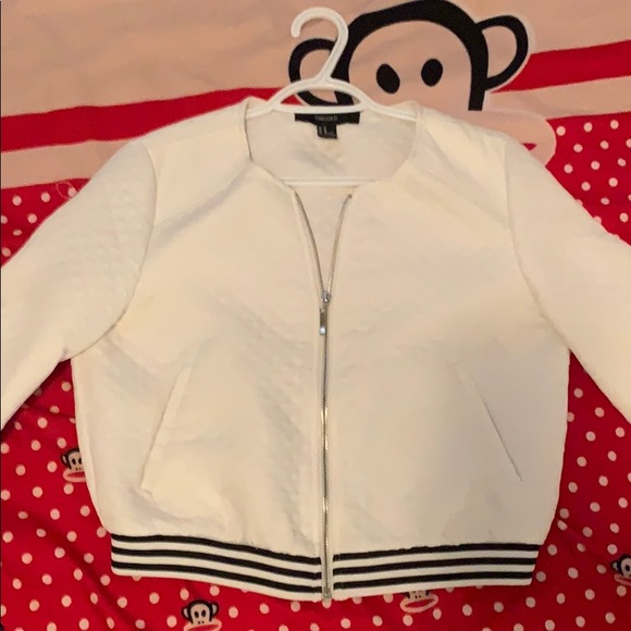 White Bomber Jacket - Picture 3 of 3